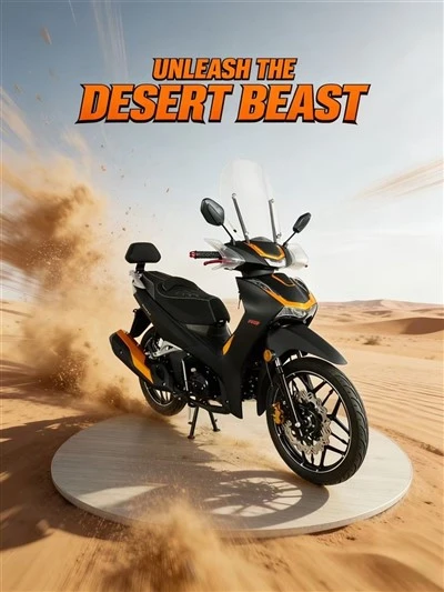 Motocicleta de aventura con estilo: negro mate con llamativos detalles dorados